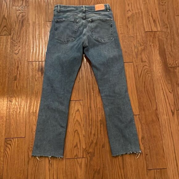 Zara high rise medium wash raw hem skinny jean 6 - Picture 8 of 10